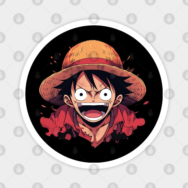 luffy Magnet by skatermoment